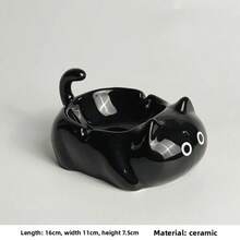 Tabletop Ashtray, Siamese Cat Cartoon Ceramic Covered Ashtray, High-Quality Home Decor Ashtray - Multicolor - View 16