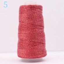 Shiny Gold & Silver Hollow Yarn Crochet Thread, Handmade DIY Doll Hair Embroidery Lace Edging Knitting Yarn - Multicolor - View 8