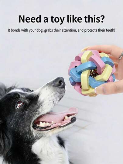 Rainbow Squeaky Bouncy Balls For Dogs Cats Birds, Soft Rubber Pet Toys With Bell, Colorful Macaron Molar Balls For Teeth Cleaning, Grinding & Beak Exercise, Interactive Play Balls For Puppy Kitten Parrot Small Pets