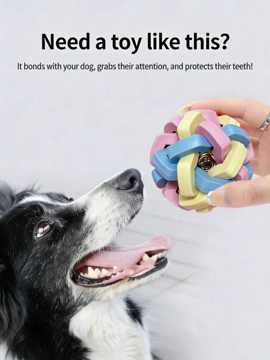 Bolas Saltitantes Coloridas com Apito para Cães, Gatos e Pássaros, Brinquedos de Borracha Macia para Animais de Estimação com Sino, Bolas Coloridas de Macarons para Limpeza de Dentes, Trituração e Exercício de Bico, Bolas Interativas de Brincadeira para Filhotes, Gatinhos, Papagaios e Pequenos Animais de Estimação - Multicolorido - Visão 1