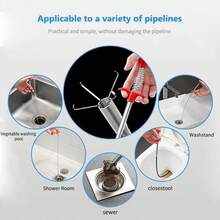 1 cái kẹp gắp đa năng mềm mại - Dễ dàng thông tắc cống, lấy tóc ra, làm sạch bồn rửa và nhà vệ sinh - Dụng cụ thiết yếu cho nhà bếp và phòng tắm - A - Xem 5