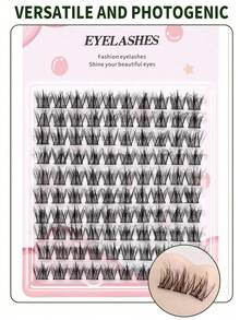 十排簇状 C 形卷曲 DIY 单根假睫毛，质地柔软自然，易于佩戴，可重复使用，适合日常睫毛妆容。 - 查看 7