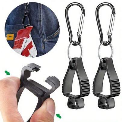 2PCS Glove Clip Hanger Safety Glove Holder Aluminum Alloy Working Gloves Clip Work Clamp Safety Work Glove Guard Accessories