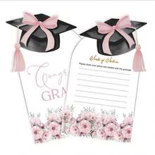 10/30 张双面毕业祝福卡 2026 毕业典礼派对用品 高中大学毕业典礼派对祝福卡（A/B 可选） - A - 查看 2