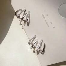 2023 New Fashion Exquisite Rhinestone Decorative Earrings, Women's Ear Accessories, Christmas Gift Stud Earrings, Women's Earrings. - 金色 C - 查看 5