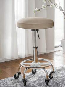 1 件通用可拆卸防泼溅天鹅绒弹力圆形吧凳套，现代风格防尘椅套，适用于客厅、厨房 - 彩色 - 查看 7