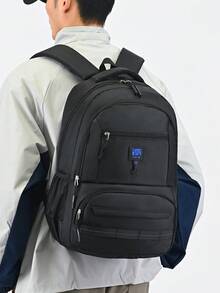 1pc Men's Backpack, Large Capacity Travel Bag, Casual Commuter Laptop Backpack For College Students - Multicolor - View 3