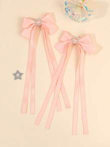 2PCS Minimalist Design Hair Bows For Girls Cute Sweet Bowknot Hair Clips Suit For Daily Hairpins Teens Hair Accessories - 2 Pcs - View 5