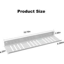 Euuztu Over Sink Shelf – Bathroom Sink Shelf Over Faucet, Wall Mounted Floating Organizer Bathroom & Kitchen (White, 16 Inch, 1 Piece) - 黑色 - 查看 5