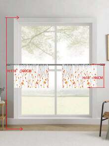 1 tấm rèm voan thêu họa tiết hoa, có khe luồn thanh treo, chống tia UV, thoáng khí, chất liệu polyester, không có lớp lót, thích hợp cho phòng khách, phòng ngủ, phòng ăn. - Màu Cam cháy - Xem 21