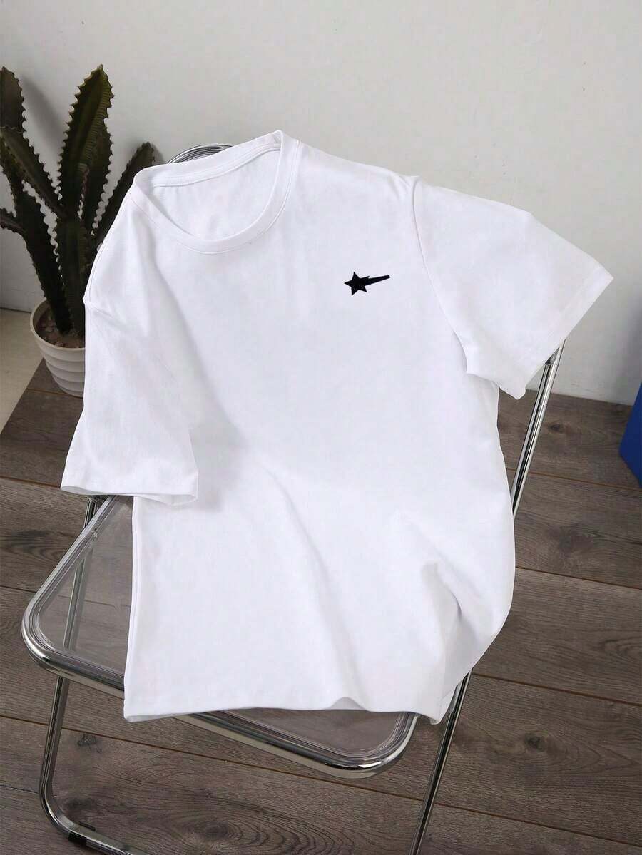 ZIVRE Men's Summer Cute Cartoon Pattern T-Shirt With Round Neck And Short Sleeves, Boyfriend Gift, For Going Out - 魏斯 3 - 查看 1