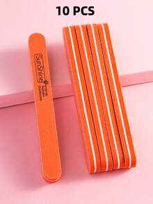 5/10pcs Rectangular Nail File Set, 0.47 Inch Thick, Suitable For Gel Nails, Washable Sponge Double-Sided 100/180 Grit Sandpaper For Grinding And Polishing - Multicolor - View 15