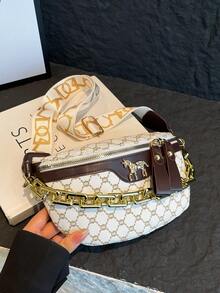 2026 New Fashion High-Quality Chain Chest Bag, Waist Bag, Unique Shoulder Strap Crossbody Bag For Women - White - View 8