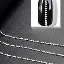 6Pcs/Box 3D Alloy Nail Art Decoration Mixed Metallic Chain Nail Jewelry Kit Gold Metal Chains Nail Art Decor Nail Jewelry Chains Line Nail Charms Nail Decorations With Box For Manicure Decoration DIY Nails Nail Supplies - 彩色 - 查看 3