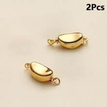 2pcs Silver Pea Clasp Jewelry Connector, Suitable For DIY Jewelry Accessories, Bracelets, Necklaces, Jewelry Repair Parts, Pearl Bracelet Connector - Accessories - View 8