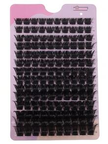 168pcs False Eyelash Clusters - Hypoallergenic, 0.07mm D-Curl, 9-16mm Mixed Natural Look, 3D Volume Individual Lash Extension - View 5
