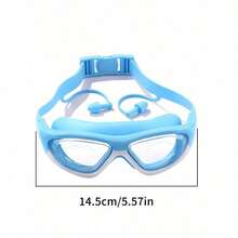 Kính bơi silicon cỡ lớn chống sương mù, chống nước kèm nút bịt tai, thích hợp cho tập luyện bơi lội và giải trí, quà tặng ngày lễ. - A - Xem 7