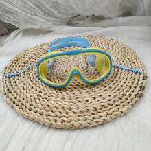 1pc Waterproof Anti-Fog High Definition Professional Children Swimming Goggles - Black - View 6