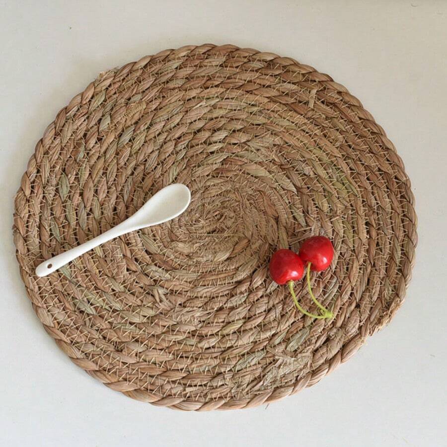 Bộ 1/4/6 tấm lót bàn đan, tấm lót bàn tròn bằng mây 12 inch, tấm lót bàn đan thủ công từ chất liệu tự nhiên, tấm lót cách nhiệt cho tách trà, tấm lót chống trượt kiểu Nhật cho nhà bếp, tấm lót khay trà tròn kiểu Mỹ cho bộ ấm trà, tấm lót bàn đan kiểu nông trại, tấm lót bàn đan bằng liễu gai đồng quê, hoàn hảo cho phong cách ăn uống Bohemian | Lý tưởng cho nhà hàng, tiệc tùng, đám cưới, trang trí nhà cửa, trang trí Giáng sinh