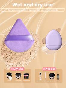 8件套化妆工具套装，包括：2个迷你化妆海绵+2个迷你气垫粉扑+2个迷你气垫粉扑+2个三角粉扑 - 彩色 - 查看 7