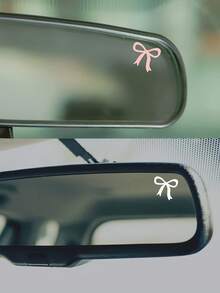 2 piezas Pegatina de lazo Pegatina de lazo Pegatina de lazo con estilo Pegatina de decoración Pegatina para espejo retrovisor Pegatina para espejo de coche Regalo para ella - Multicolor - Ver 5