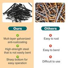 For Hanging Pictures Assortment Kit - 650Pcs Small Nails, Finishing Nails, Hanging Nails, Picture Nails, Wall Nails For Hanging, Pin Nails - 650PcsBlackNails - View 4