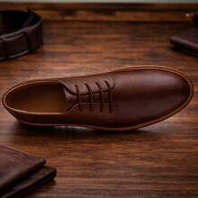 Sapato Social Masculino Mocassim Casual Oxford Confortável Estiloso Tratorado Leve Esporte Fino Derby Premium Loafer para Trabalho e Dia a Dia - Marrom - Visão 8