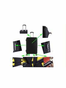 1 Pack L/XL Thickened Elastic Luggage Cover, Fits 19-25 Inch Suitcases, Dust-Proof Travel Accessory - Multicolor - View 3