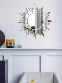 13 Piece Set Of Golden Sunflower Mirror Stickers - Multicolor - View 5