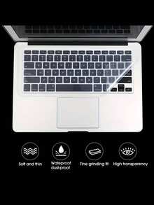 1pc Ultra-Thin Silicone Keyboard Cover, Fit For 12-14 Inch Laptops, Waterproof Dustproof Keyboard Protector, Available In Purple, Yellow, Pink And Blue Colors - View 6
