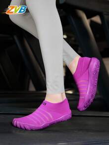 ZVB情侣水鞋，适合赤脚爱好者，软底女士沙滩鞋，可用于游泳、潜水，户外速干夏季凉鞋，钓鱼水鞋，透气涉水鞋 - 玫紅色 - 查看 8