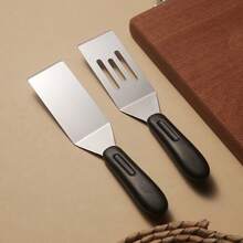 1 pieza Espátula de cocina de acero inoxidable, Espátula mini estilo japonés, Raspador de Teppanyaki y panqueques, Espátula para bistec y pastel, Herramienta de cocina creativa - Multicolor - Ver 4