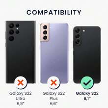 Case Compatible With Samsung Galaxy S22 - With Raised Edges - Suitable For Wireless Charging - Matte Dark Slate, 43341395 - Khaki - View 2