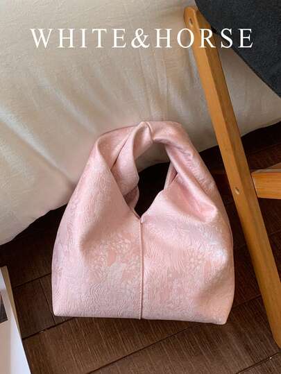 New Chinese Style Embroidery Design Women's Handbag, Fashionable Versatile Casual Bucket Bag, Summer 2026 Cloud Shaped Tote