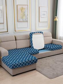 1pc S/M/L Stretch Printed Sofa Seat Cushion Cover, Universal For All Seasons - Clouds - View 2