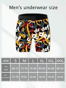 1 chiếc quần boxer nam kiểu dáng độc đáo, họa tiết retro Mỹ, phong cách graffiti đường phố, chất liệu vải dệt kim, dáng rộng thoải mái, thoáng khí và thấm hút mồ hôi, mềm mại và thân thiện với da, quần lót boxer thể thao thường ngày. - Nhiều màu - Xem 9