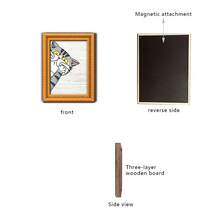 1/4个可爱卡通虎斑猫冰箱贴，木框设计，适用于冰箱、洗衣机、铁门和家居装饰。送给宠物主人的绝佳礼物。 - 彩色 - 查看 6