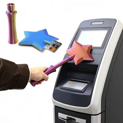 3D Printed Tap To Pay Wand,Credit Card Wand,Tap To Pay Wand Magical Star Wands Contactless Payment Card Holder, Fun Gift For Magic Lovers, For Events And Parties
