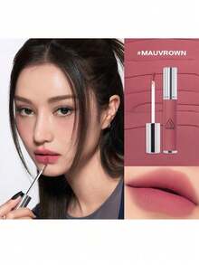12 Colors Matte Lip Gloss - Creamy Texture, Ultra-Matte Finish | Long-Lasting, Pigmented, Moisturizing Formula | Korean Cosmetics - # MAUVROWN - View 8
