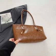 新款多功能通勤包，豹纹时尚大容量手提包，时尚高档手提包/单肩包 - 棕色 - 查看 6