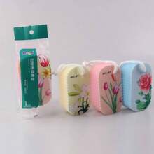 OKS Flourer Print Bath Sponge, Soft Exfoliating Loofah For Shower, Random Color - Bath Sponge - View 3