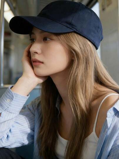 1pc Versatile Simple Solid Color Soft Top Baseball Cap, Unisex Black Casual Snapback Hat