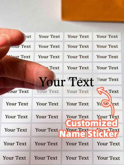 1-300pcs Custom Name Labels - Personalized Text Stickers, Clear Waterproof Vinyl Material, Reusable No-Iron Name Tags, Clear Sample Fonts, Minimalist Design Style, Perfect For Luggage Identification, Travel Organizing, Office Document Sorting, Gym Equipment Labeling, Home Storage Marking, Strong Adhesive Residue-Free, Exquisite & Durable, Simple & Stylish, Thoughtful Gifts For Friends, Family, Colleagues, Sports Enthusiasts, Travel Lovers, Great For Daily Organization, Travel