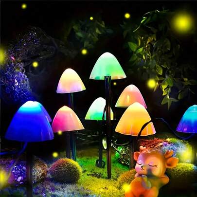 20LED Solar Mushroom Lights, 8 Lighting Modes, IPX4 Waterproof, Realistic Garden Decor For Yard, Walkway, Easter Party, Perfect Festival Ambiance