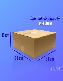 10 Unidades Caixa de Papelão 30x30x16 para Embalagem Envio E-Commerce Correios Mudança Armazenamento Papelão Reforçado Empilhável Transporte Produtos Loja Online Envios Seguros - Marrom Claro - Visão 4
