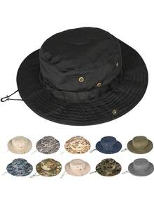 1pc Sun Hats For Men Women Bucket Hat UPF 50+ Boonie Hat Foldable UV Protection Hiking Beach Fishing Summer Safari - Multicolor - View 6