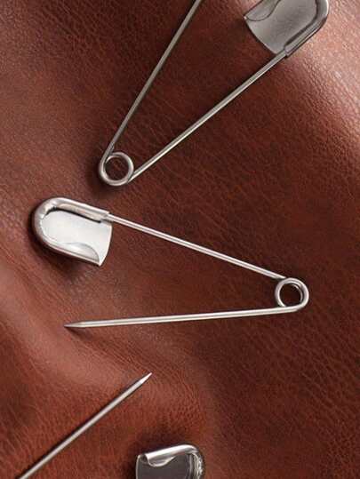 Bộ 5 chiếc ghim an toàn bằng thép không gỉ chịu lực cao, dài 12,6cm, không có đầu nhọn lộ ra ngoài, thích hợp để cố định chăn, ga trải giường, ghế sofa và các sản phẩm chắp vá.