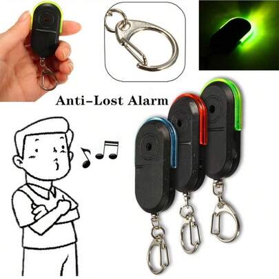 3pcs Premium Key Finder With Panic Alarm & LED Light, Highly Sensitive Anti-Lost Key Locator, Durable ABS Material, Multi-Color Assorted
