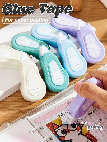 4 PCS Dot Glue Tape Roller - Removable Repositionable Adhesive For Scrapbooking, Photos, Wall Decor - No Residue Strong Hold Crafting Tape,For Crafts, Scrapbooking, Photos, School, Office Supplies, No Residue & Quick Dry