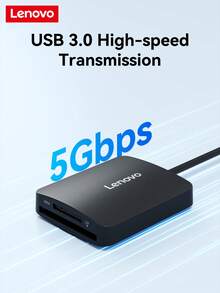 Lenovo 联想 4 合 1 多功能读卡器，支持 CF/MS/SD/TF 存储卡，高速 USB 3.0 接口，免驱动即插即用，兼容多种系统，方便照片和数据管理。 - 查看 3